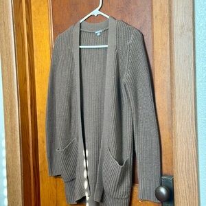 Charlotte Russe Brown Open-Front Cardigan